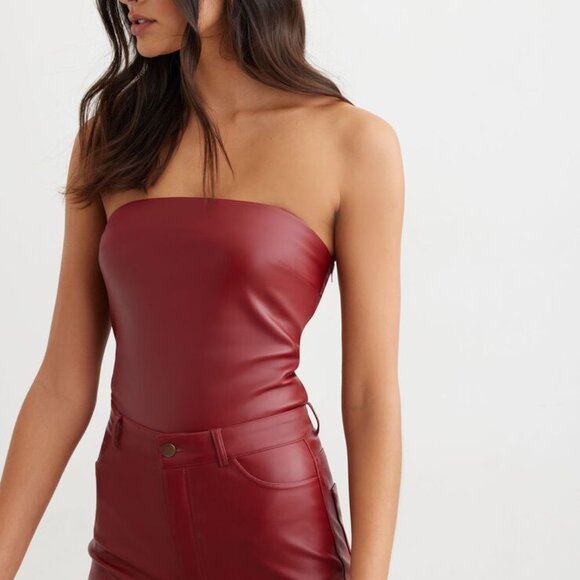 Dynamite Faux Leather Tube Top - Picture 3 of 8